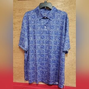 NOVEPT Mens Sea Life Pullover Golf Polo 2XL